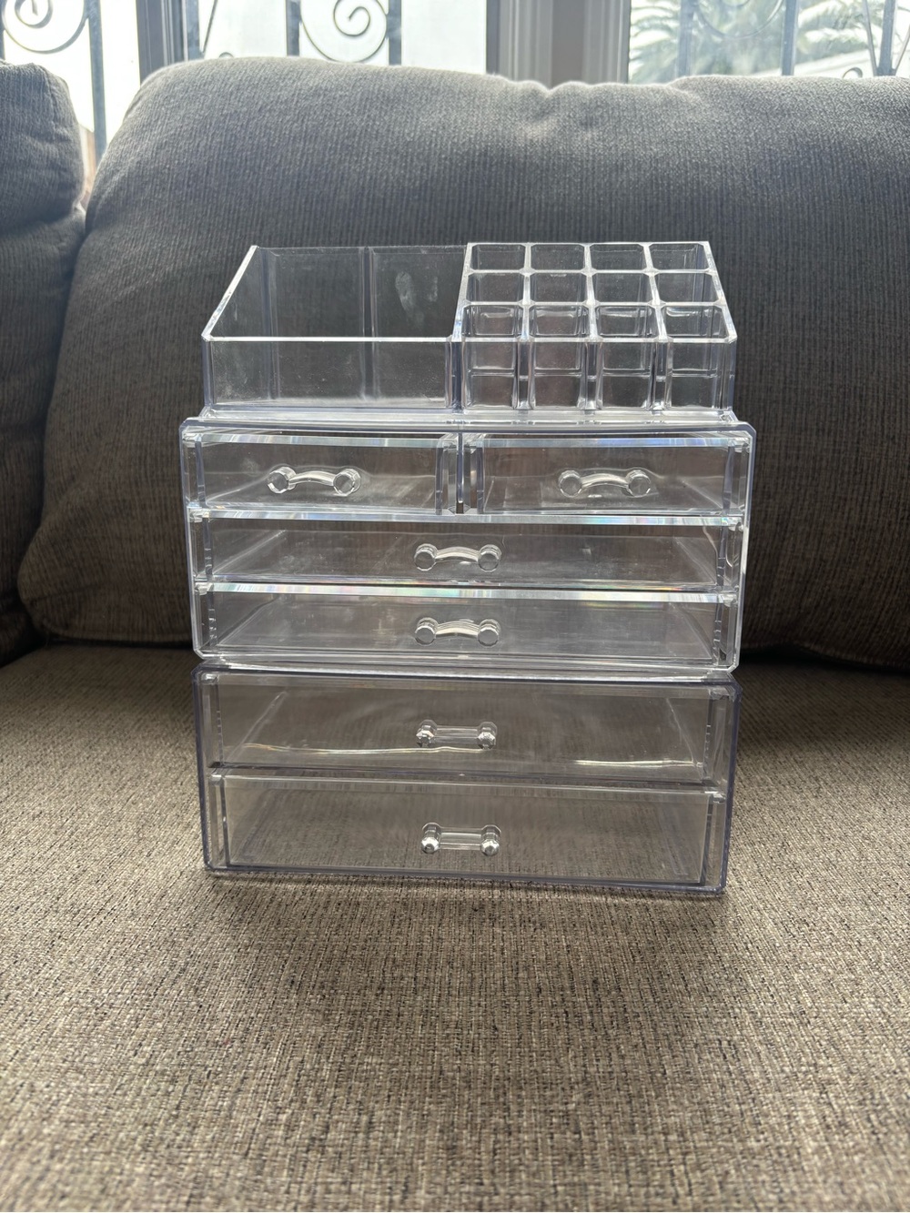 Clear Acrylic Makeup & Jewelry Organizer - Clear